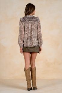 Elan Women's Print Peasant Blouse Alternate View